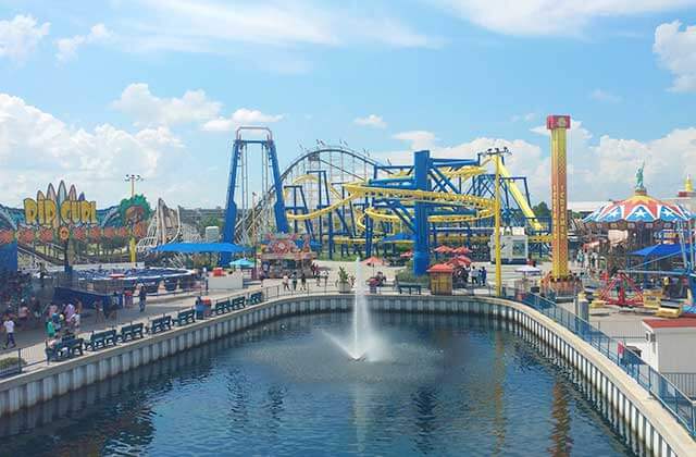 View Across Water Multiple Fair Rides Fun Spot America Orlando 