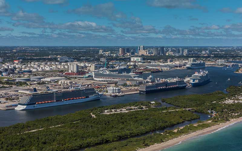 Port Everglades Industrial & Cruise Ship Port In Ft. Lauderdale