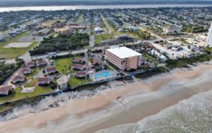 aerial view of beachside hotel property at coral sands inn seaside cottages ormond daytona beach