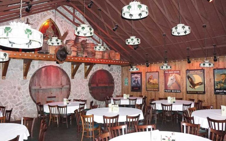 dining area with irish decor at mcguires irish pub pensacola
