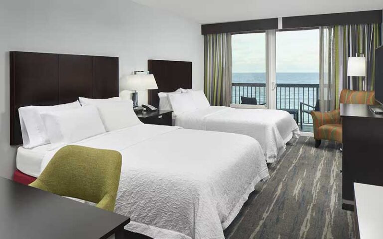 double bed suite with balcony at hampton inn daytona beach beachfront