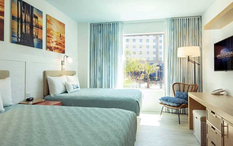 double bed suite with pool view at universals endless summer resort dockside inn suites orlando