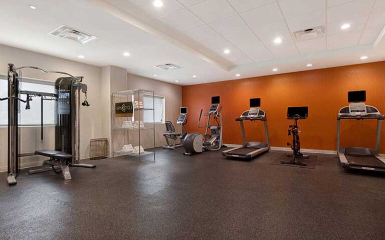 fitness center with machines at home2 suites by hilton orlando international drive south