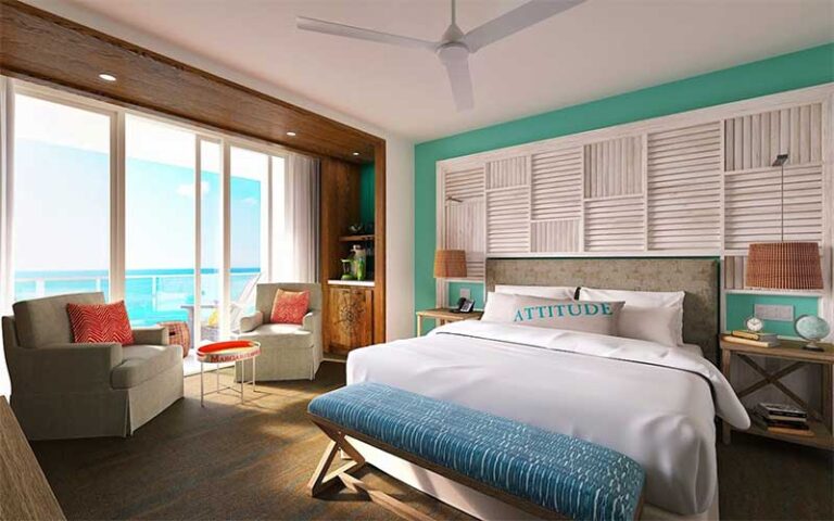 king suite with beachy vibe and ocean view at margaritaville hollywood beach resort fort lauderdale