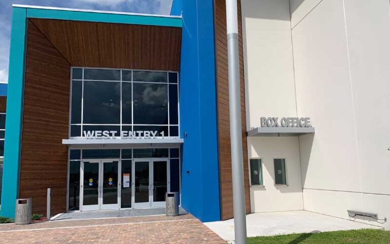 theater entrance with box office at theatre winter haven