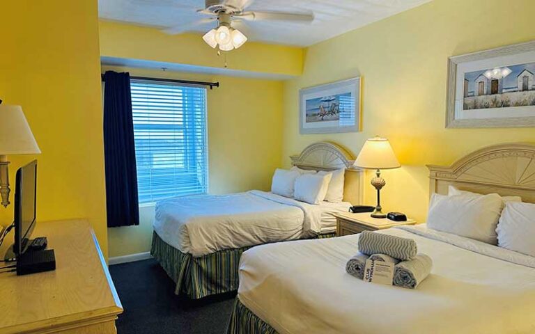 two bed suite with view at club wyndham ocean walk daytona beach