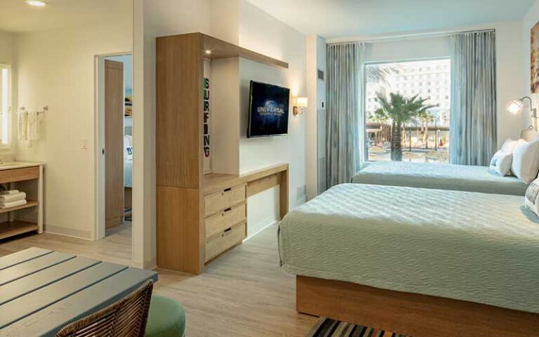 two bedroom suite with view at universals endless summer resort dockside inn suites orlando
