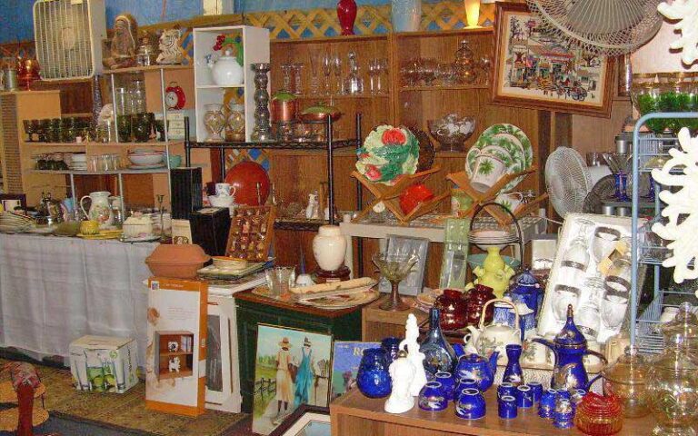 booth area with antiques at tallahassee flea market