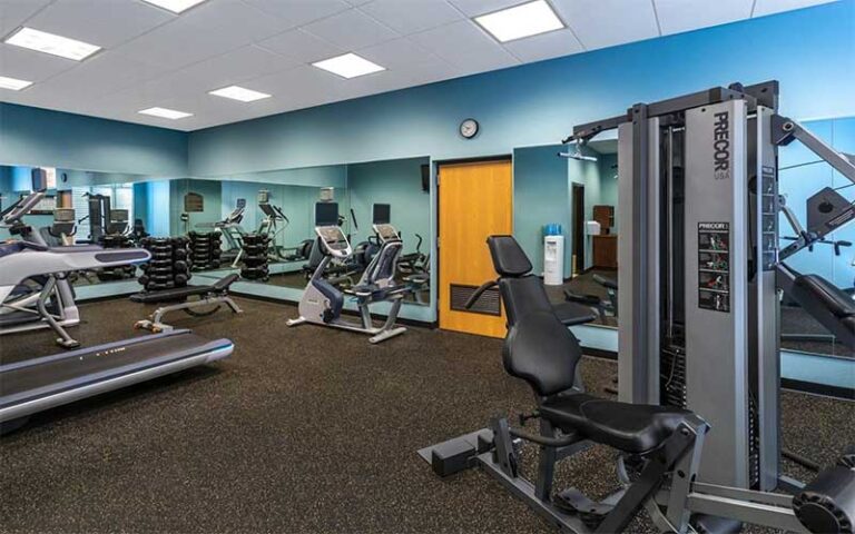 fitness center with training machines at holiday inn winter haven