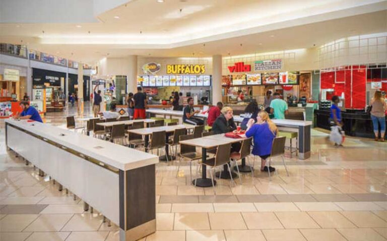 food court in mall with seating at governors square tallahassee