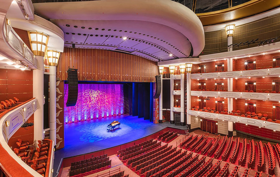 grand theater with tiers of boxes red seating and curtains at kravis center for the performing arts west palm beach