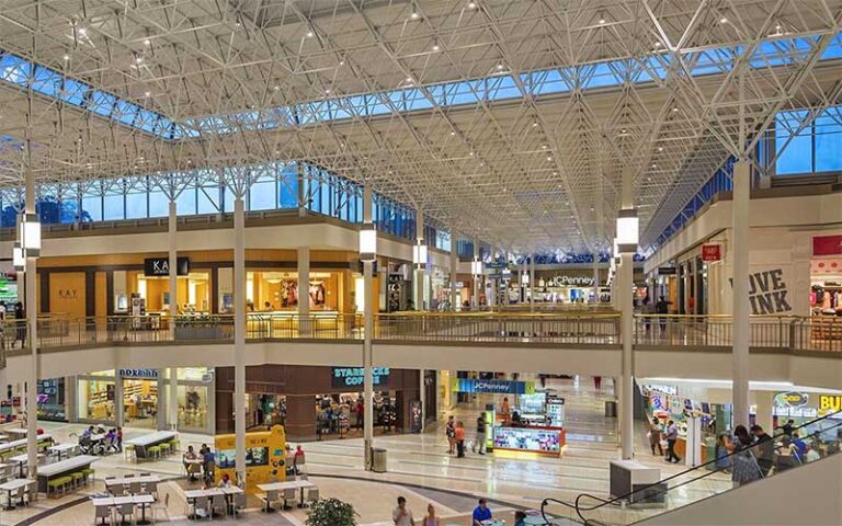 indoor mall area with atrium and two levels at governors square tallahassee