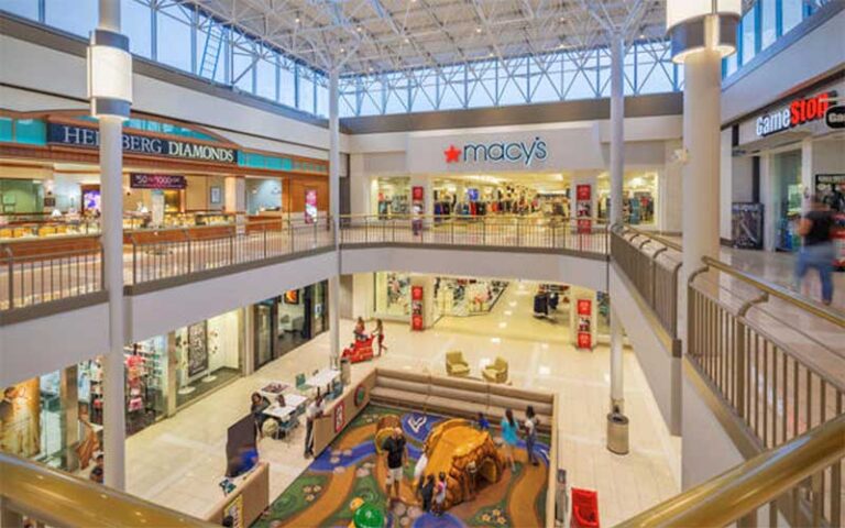 indoor mall area with macys and kids playground at governors square tallahassee