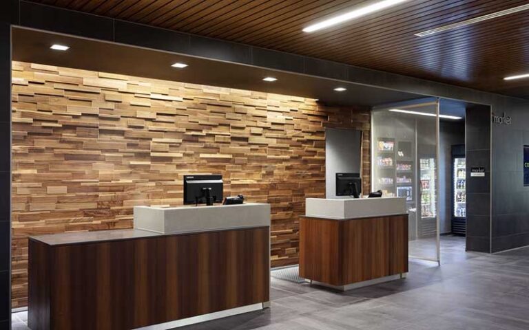 lobby with wood facade and market area at courtyard winter haven