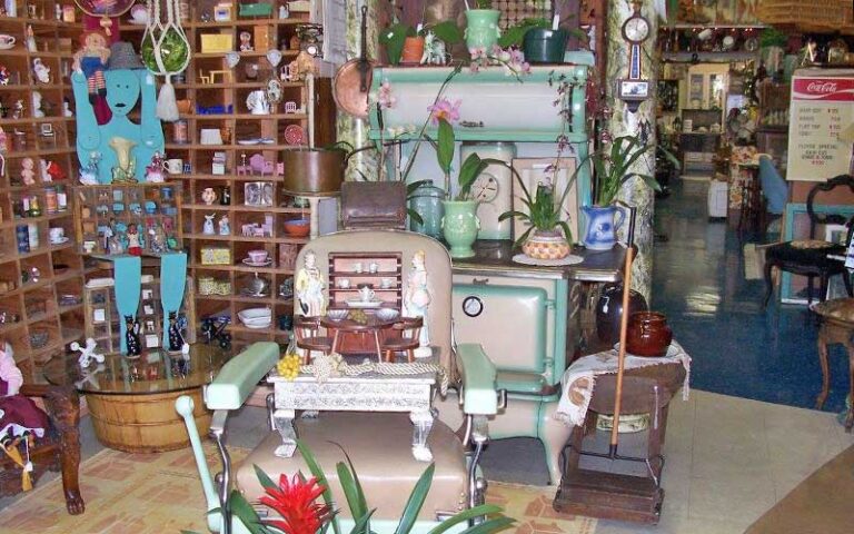 store interior displays with furniture and decor at shermans antiques winter haven