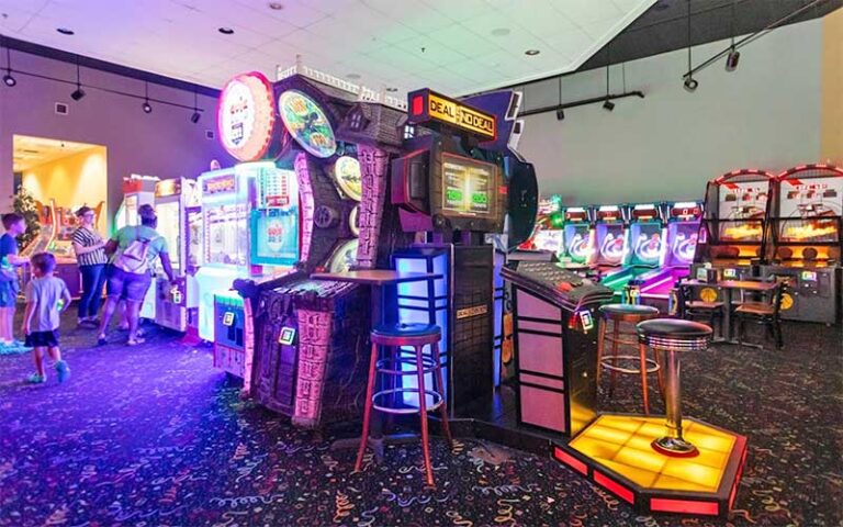 arcade with gallery style games at oops alley family entertainment center pensacola