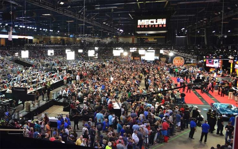 auto auction in crowded arena at silver spurs arena kissimmee