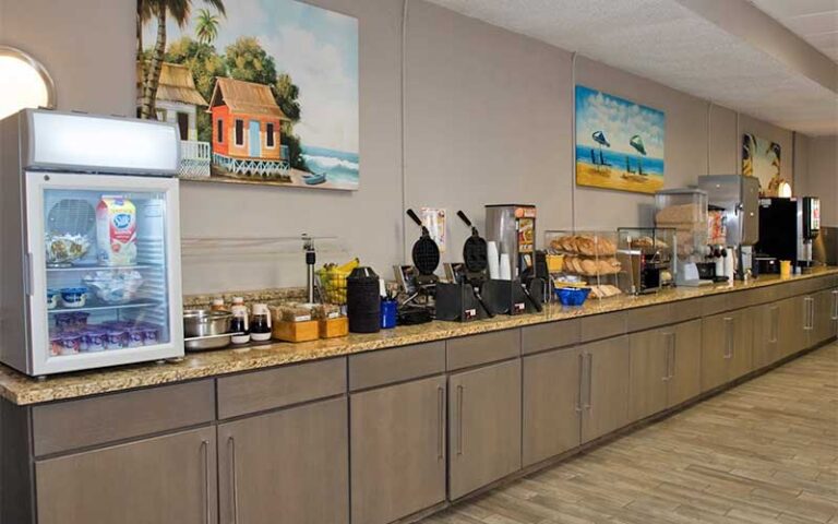 breakfast buffet with waffle irons at ocean coast hotel at the beach amelia island