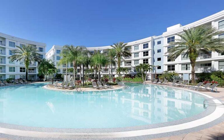 circular infinity pool with hotel at melia orlando celebration kissimmee