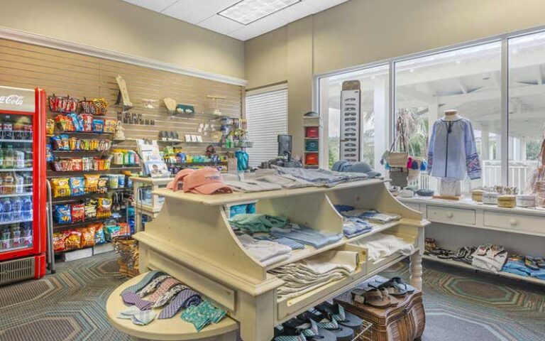 clothing and snack shop interior at the shops at omni amelia island resort