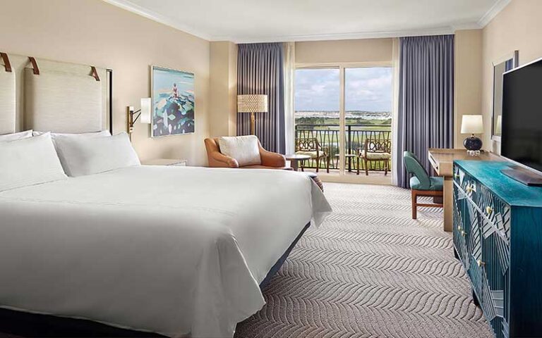 double bed suite with balcony view at omni orlando resort at championsgate