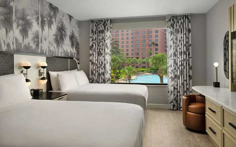 double bed suite with pool view at caribe royale orlando