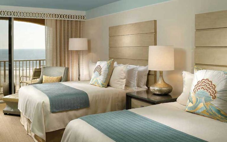 double queen bed suite with balcony ocean view at omni amelia island resort fernandina beach