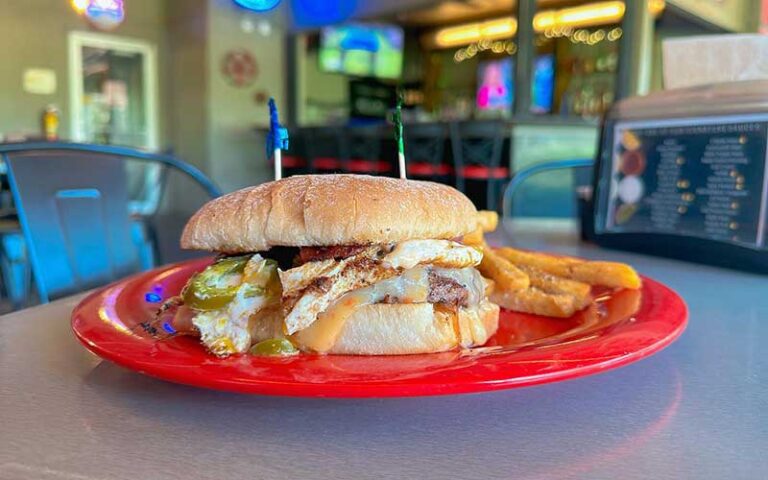 egg burger with jalapenos at midtown caboose tallahassee