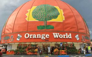front exterior of store with orange domed roof at elis orange world kissimmee