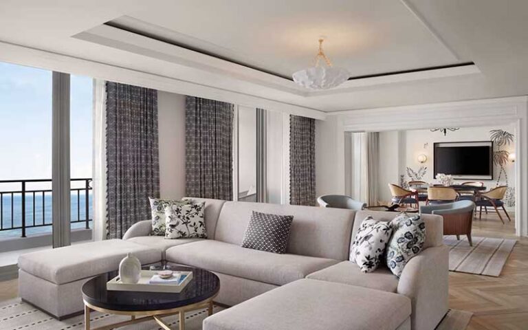 living room and dining area with view suite at the ritz carlton amelia island