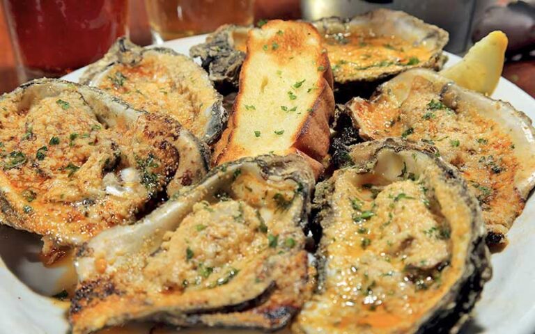 oysters rockefeller entree at salt life food shack fernandina beach