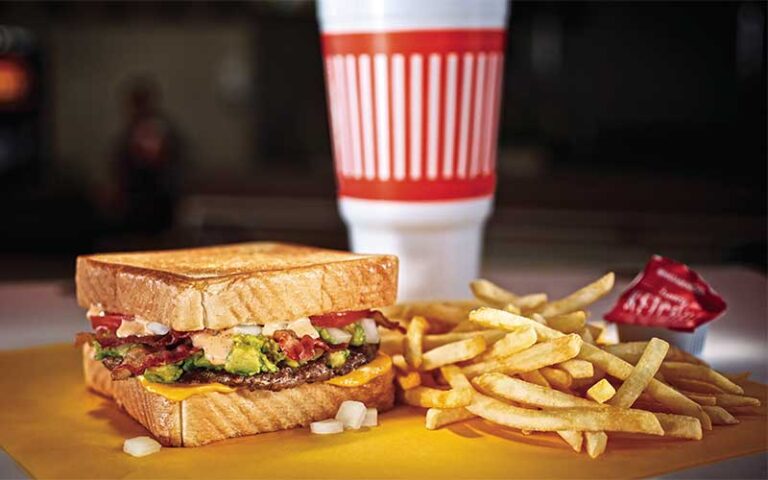 specialty sandwich with fries and drink at whataburger west pensacola