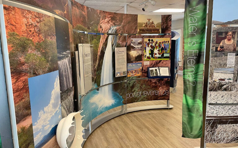 walk through exhibit with environmental message at amelia island museum of history