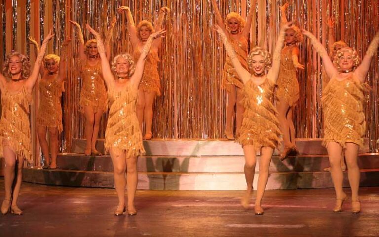 chorus line chicago performers on stage at pensacola little theatre