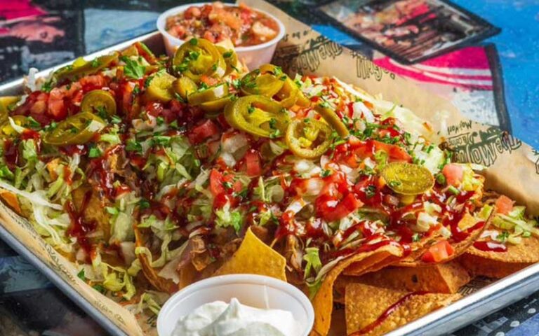 deluxe nachos tray at mojos ocala