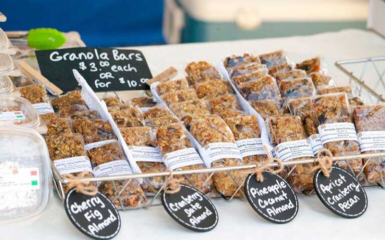 handmade artisanal granola bars at ocala downtown market