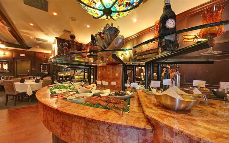 marble salad and appetizer bar at ipanema brazilian steak house ocala