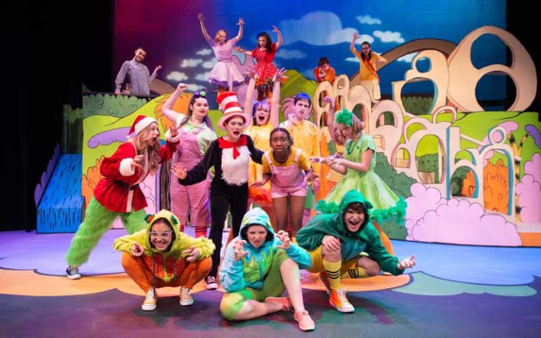 seussical performers on stage at ocala civic theatre