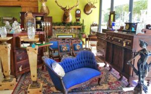 shop interior with windows and furniture at ocala antique mall and estates