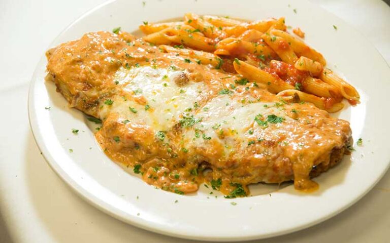 veal parmagiana with ziti at mesa de notte ocala