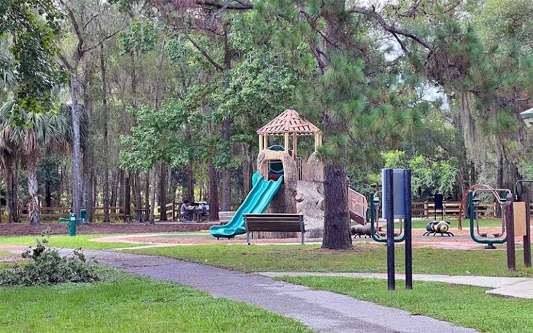 woodsy park with playground area at scott springs park ocala