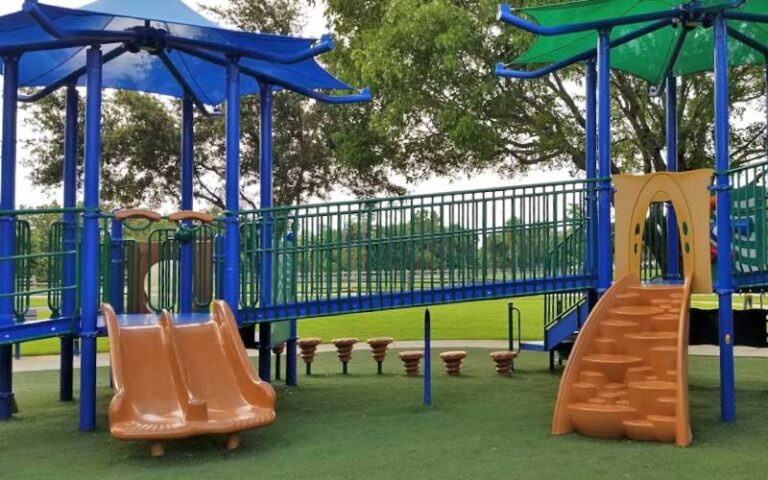 colorful playground climbing areas at lake ida west park delray beach