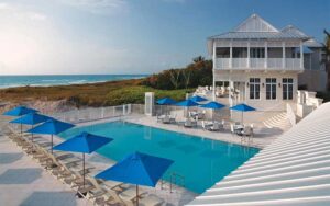 beach house with pool area and ocean at the seagate beach club delray beach