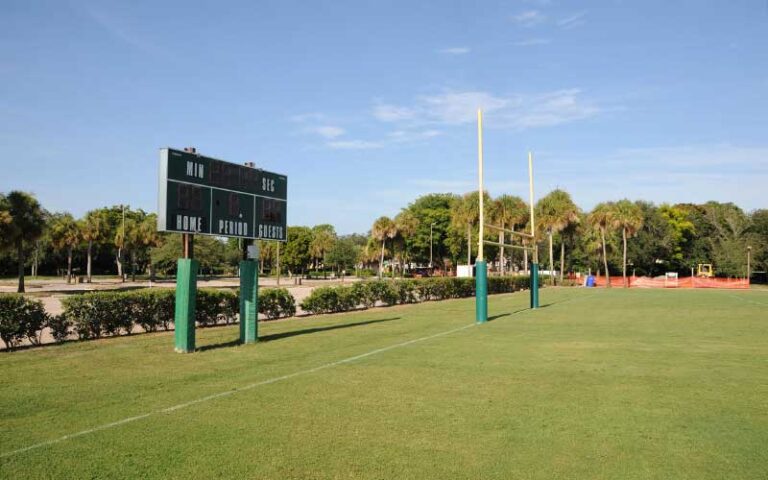 football field with scoreboard at patch reef park boca raton