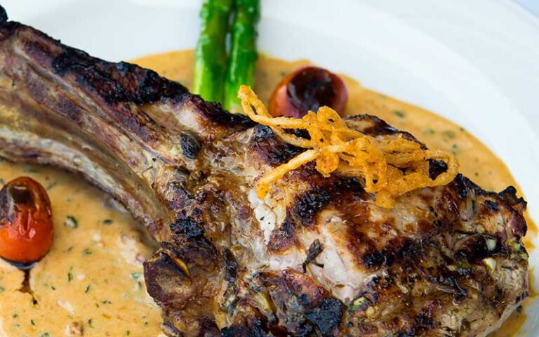 lamb leg roast with asparagus at caffe luna rosa delray beach