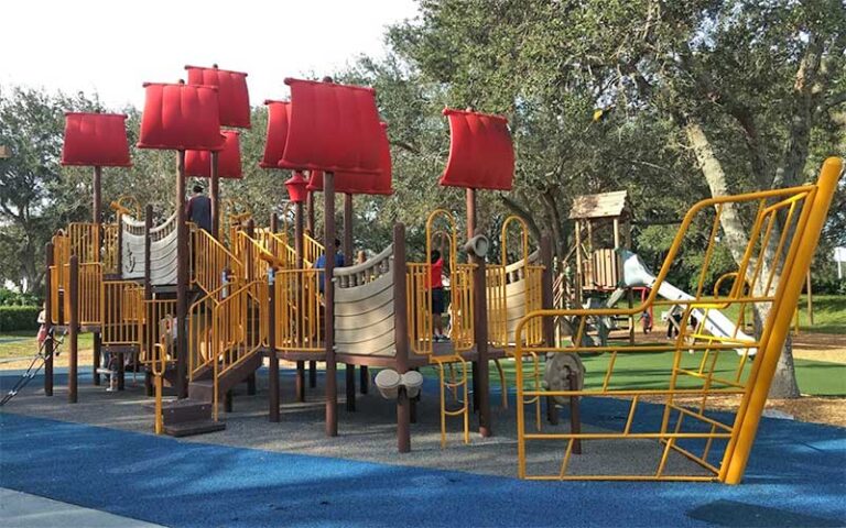 pirate ship shaped playground at patch reef park boca raton