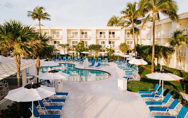 pool area with hotel and clubhouse at delray sands resort highland beach