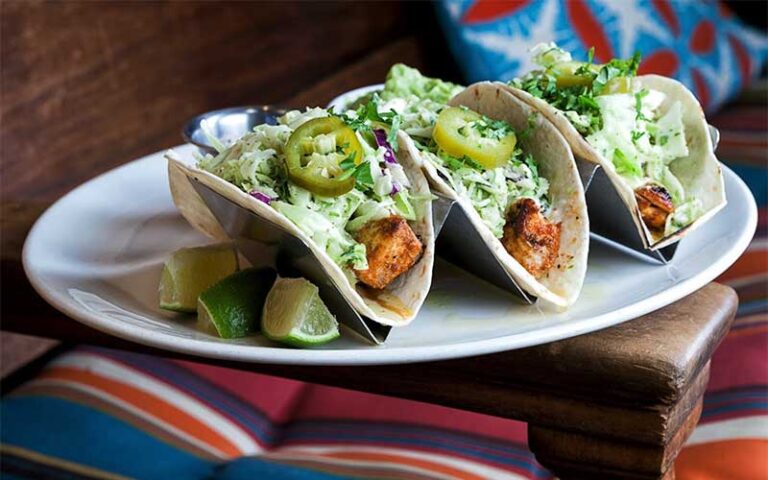 spicy fish tacos at deck 84 delray beach