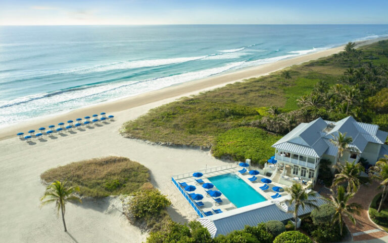 aerial view of beach club and ocean at the seagate hotel spa delray beach