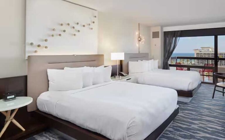 double queen bed suite with marina view at waterstone resort marina boca raton